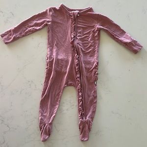 Posh Peanut Ruffle Butt Bamboo Footie 6-9 months